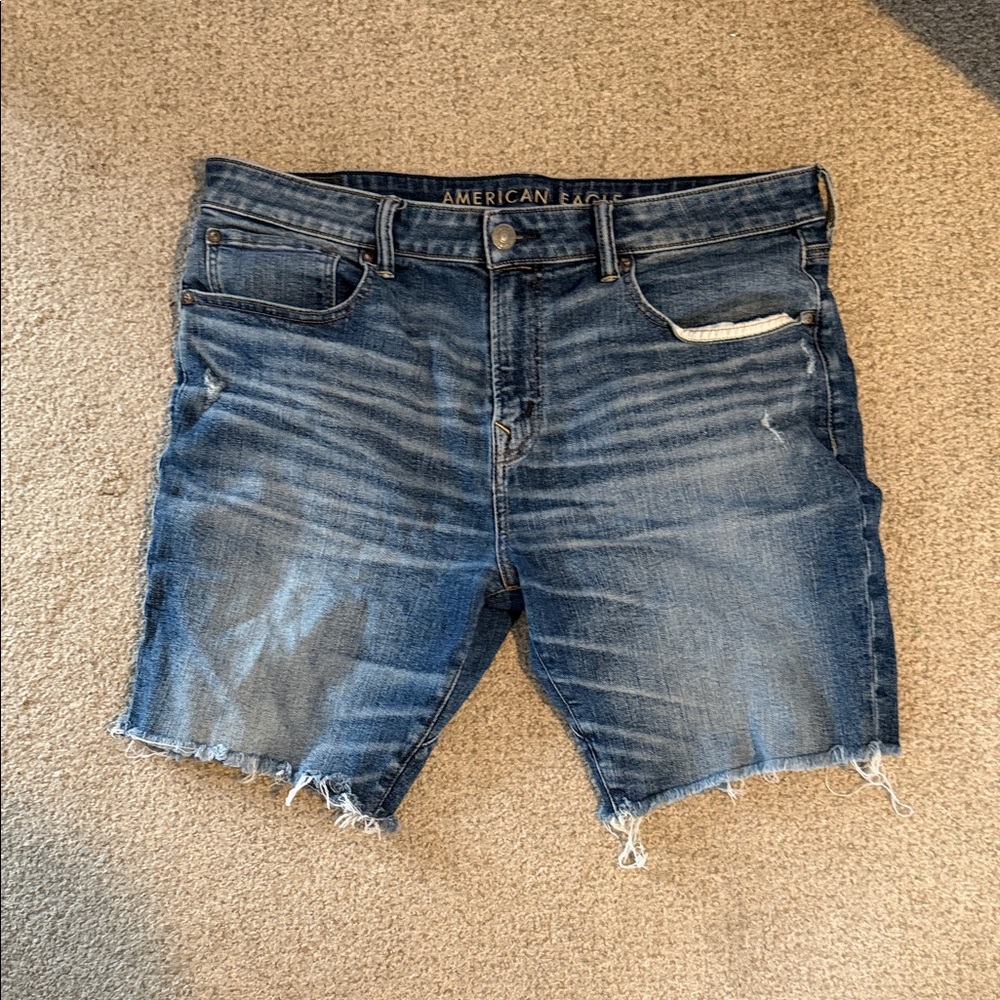 American Eagle Outfitters Men's Blue Denim Jean Shorts